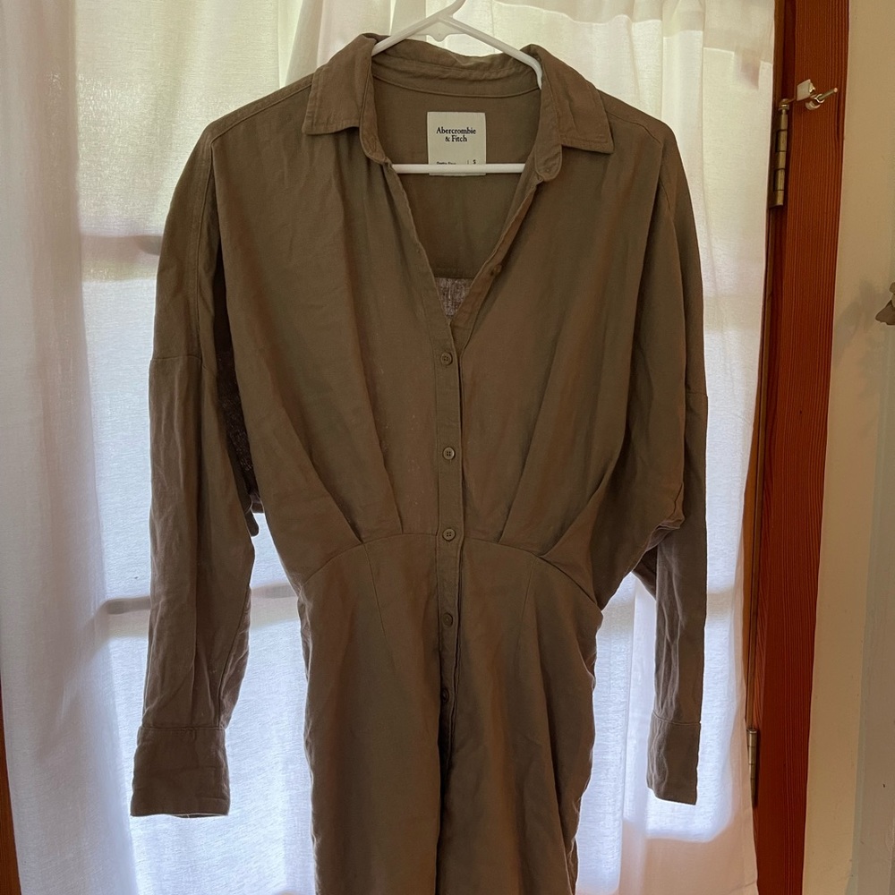 Abercrombie & Fitch Linen Midi Dress